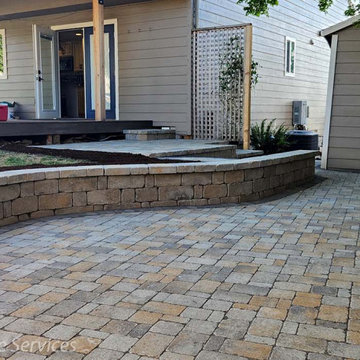 Stark Backyard Patio, Seat Wall, Fence & Lighting Project - Beaverton OR - 2025