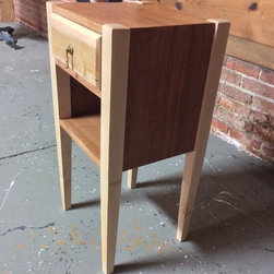 Custom Walnut and Maple Night Stand - Nightstands And Bedside Tables