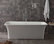 67" White Rectangular Solid Surface Smooth Resin Soaking Bathtub