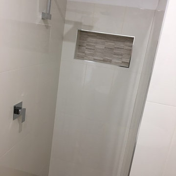 Private Residence - White & Timber Tiled Bathroom