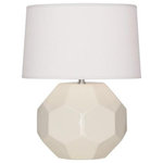 Robert Abbey - Robert Abbey BN01 Franklin, 1 Light Table Lamp - Inspired by the natural geometry found in turtle sFranklin 1 Light Tab Bone Glazed Oyster L *UL Approved: YES Energy Star Qualified: n/a ADA Certified: n/a  *Number of Lights: 1-*Wattage:150w Type A bulb(s) *Bulb Included:No *Bulb Type:Type A *Finish Type:Bone Glazed