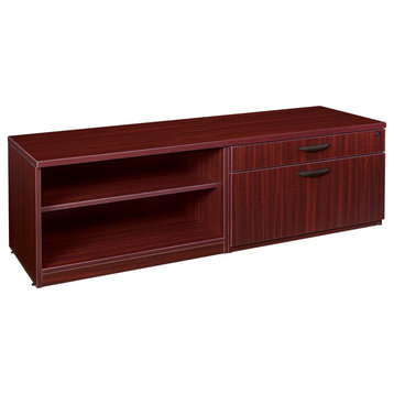 Legacy Lateral/Open Shelf Low Credenza- Mahogany
