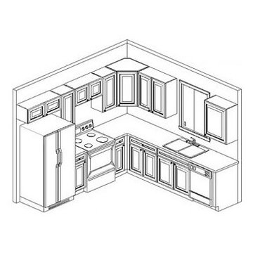 Toffee Glazed 10x10 Kitchen