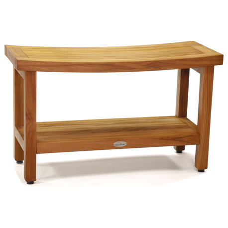 Patented 30" Sumba™ Teak Shower Bench with Shelf