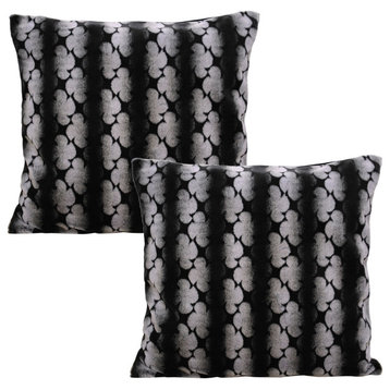 Ballys Pillow Shell Set, Black, 2 Piece, 20"x20"