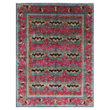 William Morris Hand Knotted Wool Area Rug 9'x12', Q1723