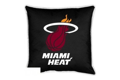 Sports Coverage NBA Miami Heat Sideline Toss Pillow