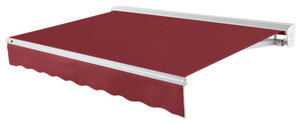 18' Destin-Lx Left Motor, Remote Retractable Awning, 120" Projection, Burgundy