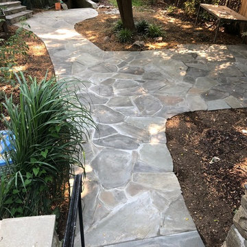 Irregular Flagstone Walkway and Steps on Reservoir Rd, Washington, DC
