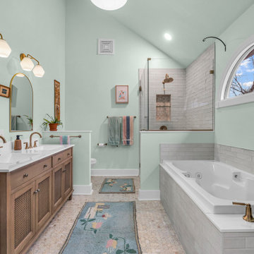 Downtown Indy Modern Coastal Sytle Bathroom