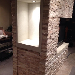 Ledgestone Fireplace - Tile Murals