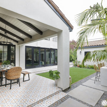 Faux Wood Beams Outside Patio
