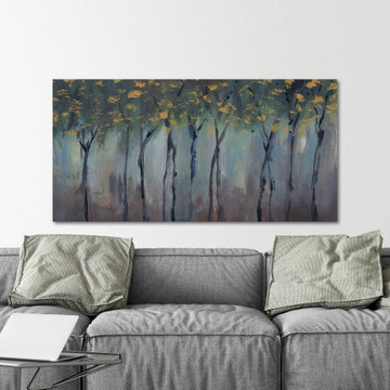 "Somber Forest II" Painting Print on Wrapped Canvas
