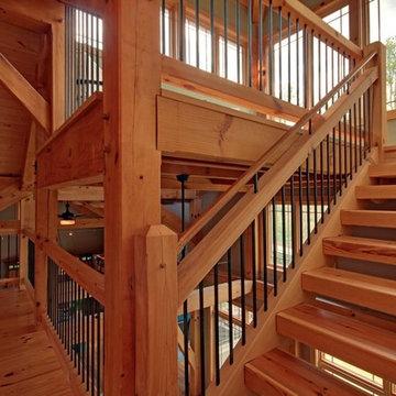 Up to the Timber Frame House Tower