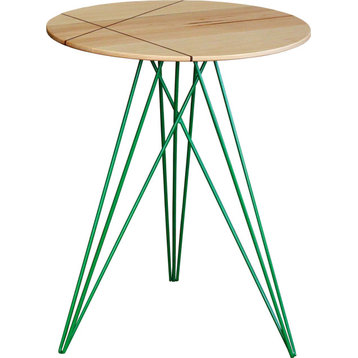 Hudson Inlay Side Table - Green, Maple