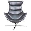 Flash Furniture ZB-37-GG Leather Cocoon Chair, Gray