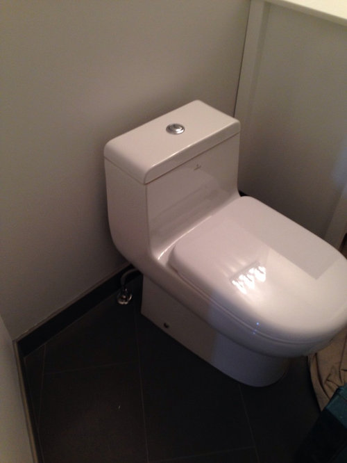 Toilet too far out from wall
