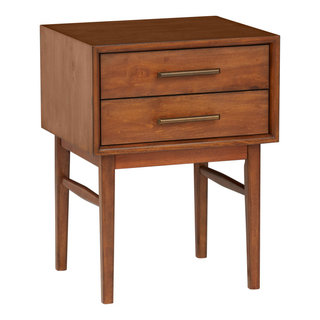  Glory Furniture Louis Phillipe 2 Drawer Nightstand in Oak :  Home & Kitchen