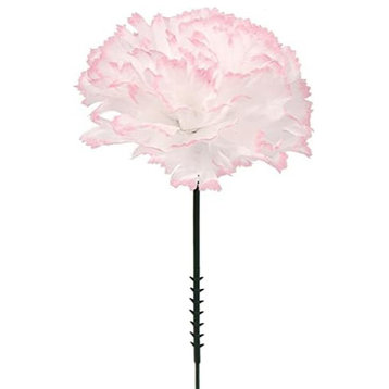 100 Violet Silk Carnations: 3.5" Flowers, 5" Stem for Wedding Decor, Peppermint