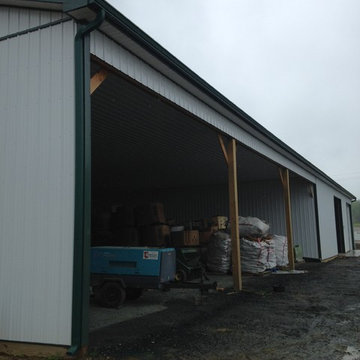 6 inch Green Gutter and 3x4 Downspout Installation
