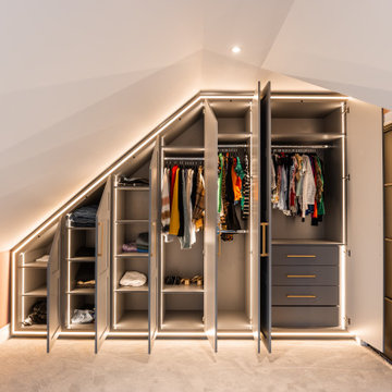 Dust Grey Shaker Wardrobe with LED Lighting