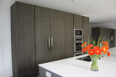 Example of a minimalist kitchen design in Toronto