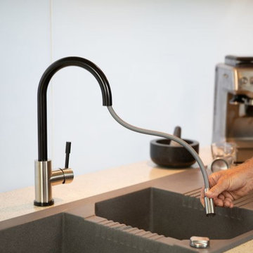 Black Designer Kitchen Mixer Taps