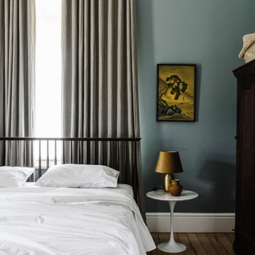 Percale Bedding in Ash Ticking Stripe
