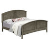 Hammond Full Panel Bed With Curved Top Rail, Gray
