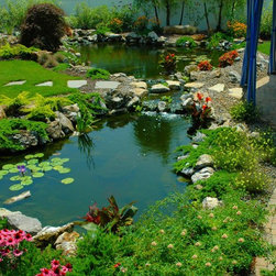 Award-Winning Backyard Twin Ponds: - Outdoor Fountains And Ponds