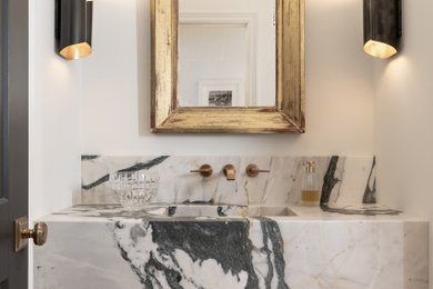 Inspiration for a powder room remodel in St Louis