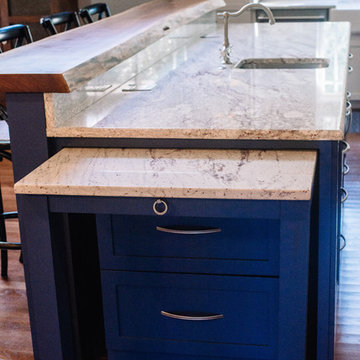 Pull out extra counter space on Large Kitchen Island