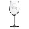 Skull And Crossbones 18oz All Purpose Wine Glass, Set Of 4 Glasses