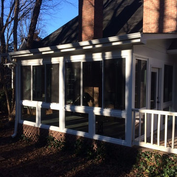 Screened Porch to Sunroom Conversion in Huntersville, NC.