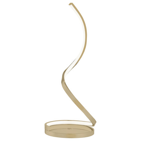 Modern Spiral Dimmable Integrated LED Table Lamp, Gold