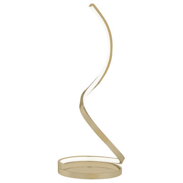 Modern Spiral Dimmable Integrated LED Table Lamp, Modern Spiral Dimmable Integrated Led Table Lamp, Gold