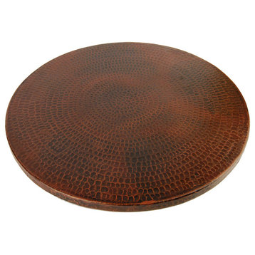 Premier Copper Products LS18DB Lazy Susan 18" Hand Hammered - Bronze