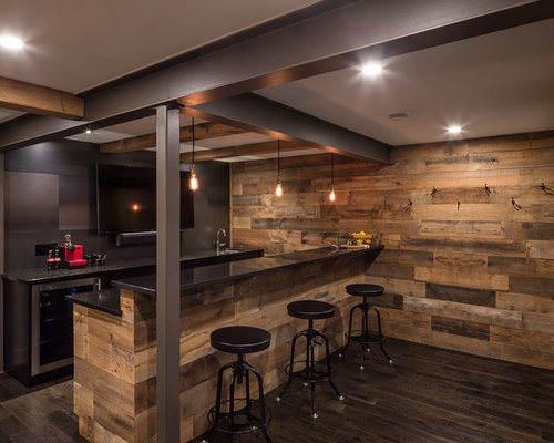 Rustic Home Bar Design Ideas, Remodels & Photos  SaveEmail