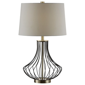 Carter Bronze and Brass Table Lamp, 28.5"