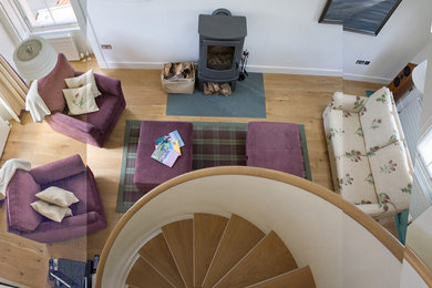 This is an example of a scandi living room in Other.
