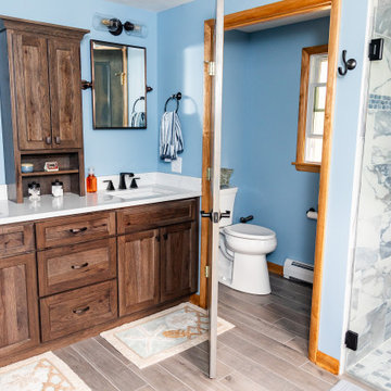 "Crash Blue" marble look bathroom