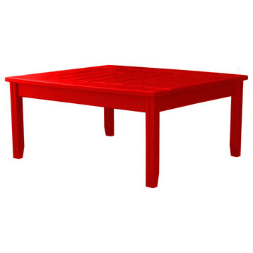Cypress Conversation Table, Fire Engine Red