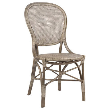 Rossini Rattan Dining Side Chair - Taupe Grey