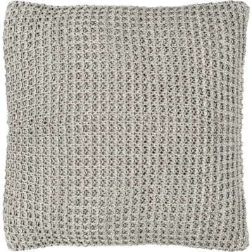 Haven Knit Pillow - Light Gray, Natural