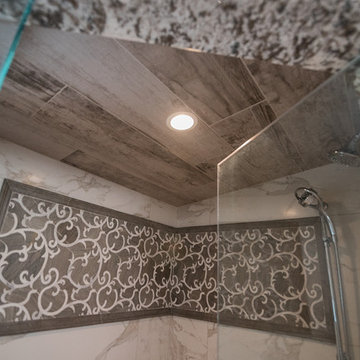Bedroom transformed into a bathroom