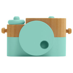 Contemporary Kids Toys And Games Pixie Wooden Toy Camera, Mint