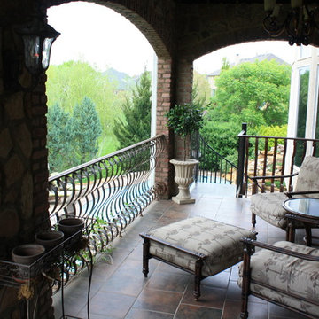 Outdoor Living Balcony Overlooking Pool