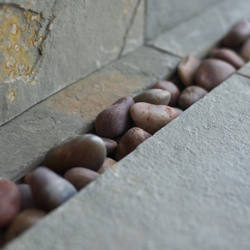 Installing Drain as an Open Trench filled with smooth stones, glass beads or ???