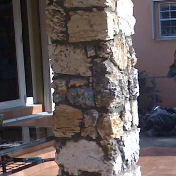 brick columns and block columns