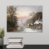 Winter landscape, 1869 Wrapped Canvas Art Print, 16"x12"x1.5"